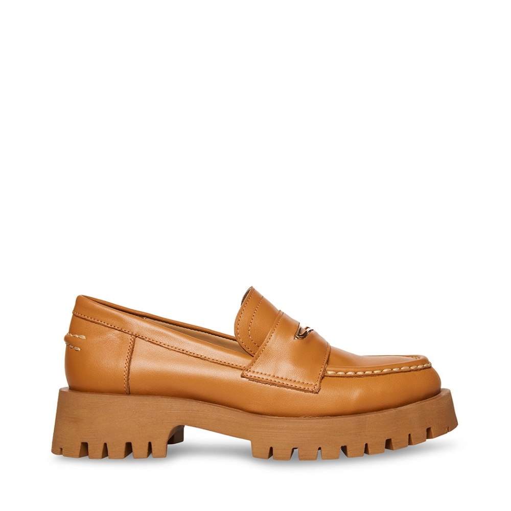 Steve Madden Lawrence Cognac Loafers